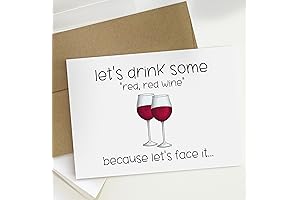 Funny Red Wine Birthday Card