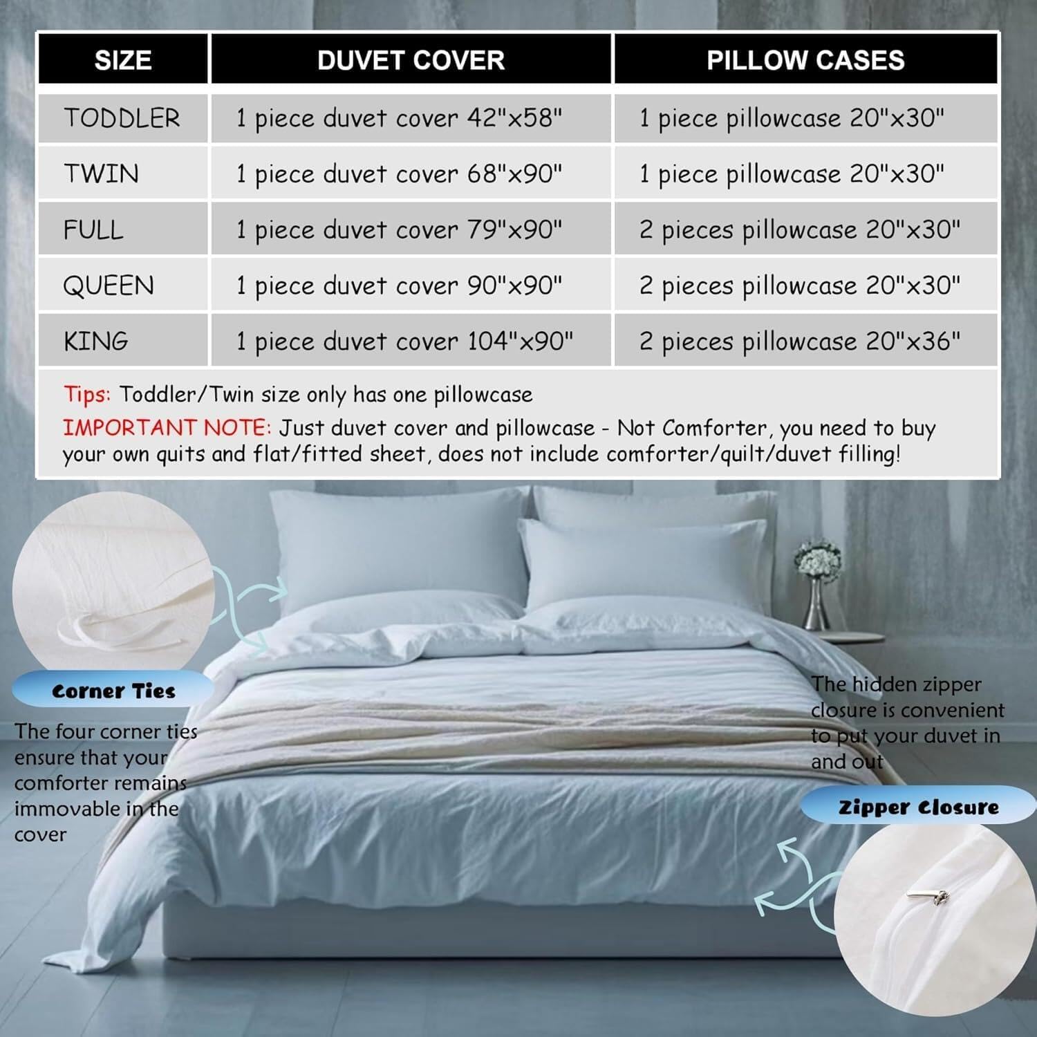 Erosebridal Cute Ribbon Bowknot Comforter Cover White Bows Duvet Cover Full Blue Princess Bedding Set for Kids Boys Girls Modern Simple Bow Knot Quilt Cover Bedroom Decor - Image 7