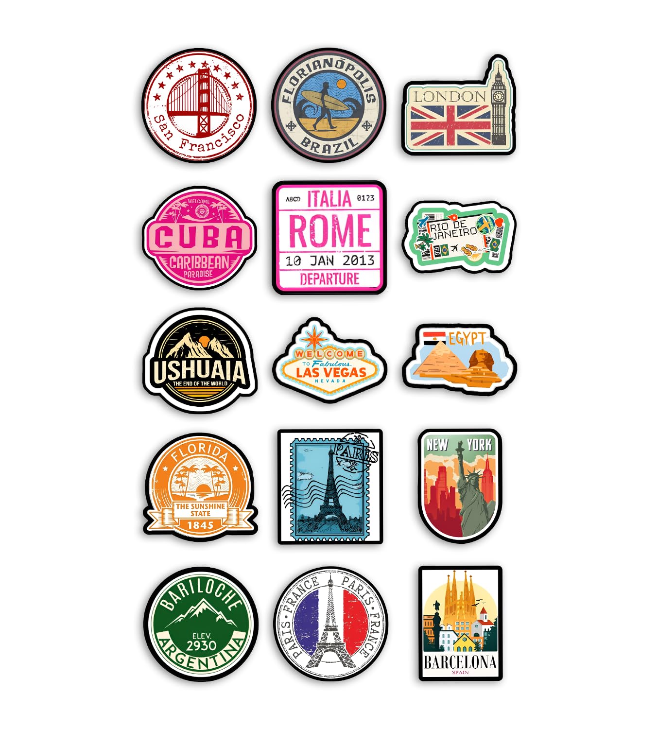 Gift Me Bazar Wooden Countries Combo Fridge Magnet | International Travel Souvenir Gift Set | Kitchen Decor | Fridge Decoration | Country Theme Birthday Gift (15 Pack World Travel Sticker Set)-image-34