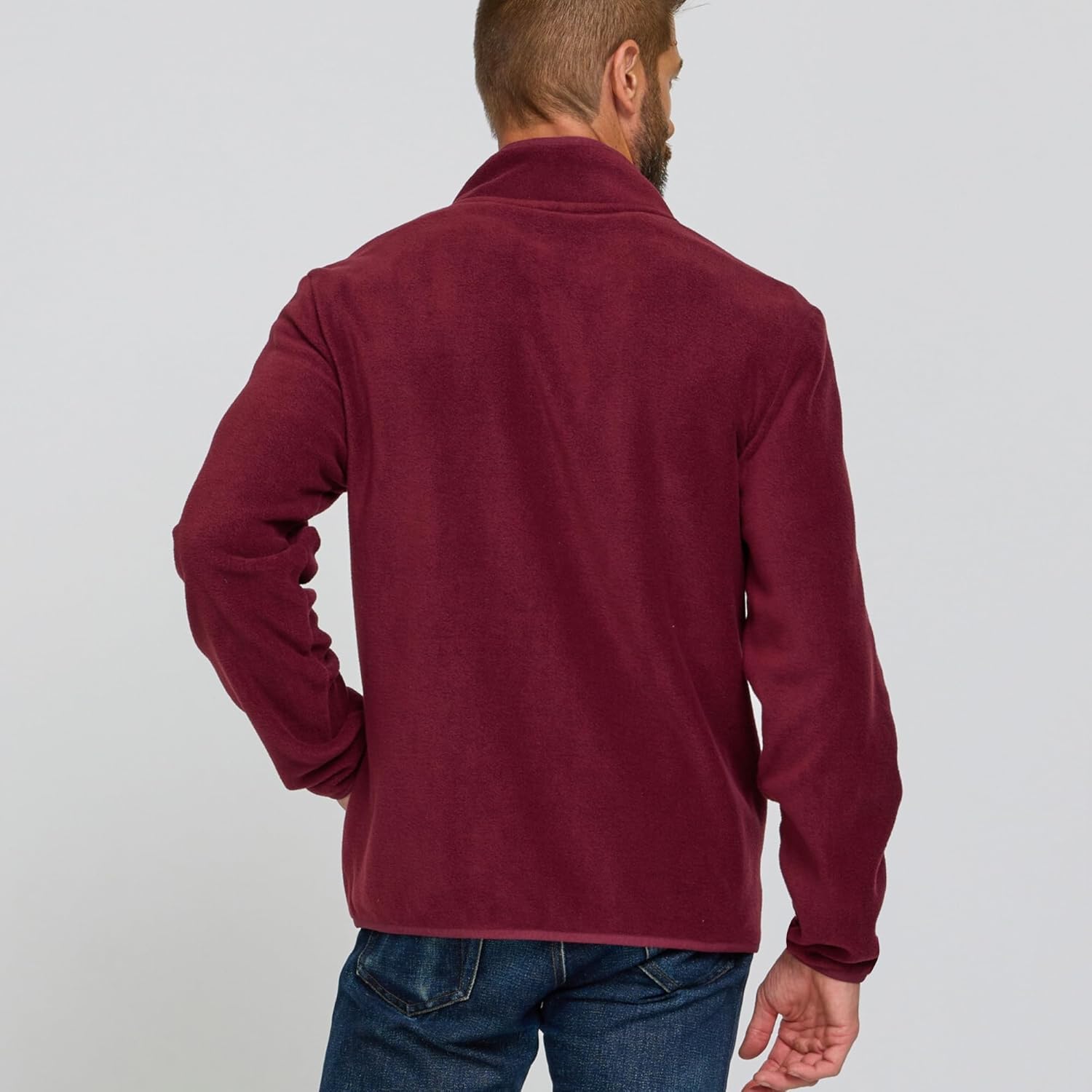 Gerry Mens Fleece Jacket – Zip Up Sweater, Lightweight Athletic Sweater, Warm Soft Polar Full Zipper Jacket, Mock Neck - Image 6