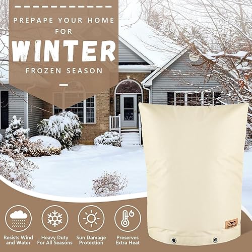 Miniatura 6 de Cubierta para prevención de reflujo, cubierta para disyuntor de vacío de presión de reflujo para invierno, bolsa de cubierta aislada para válvula de