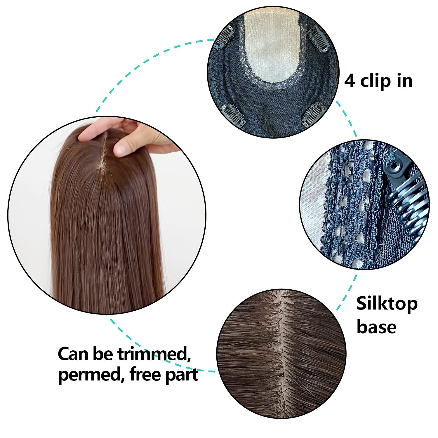 Silk Top Hair Topper 6x6.5\