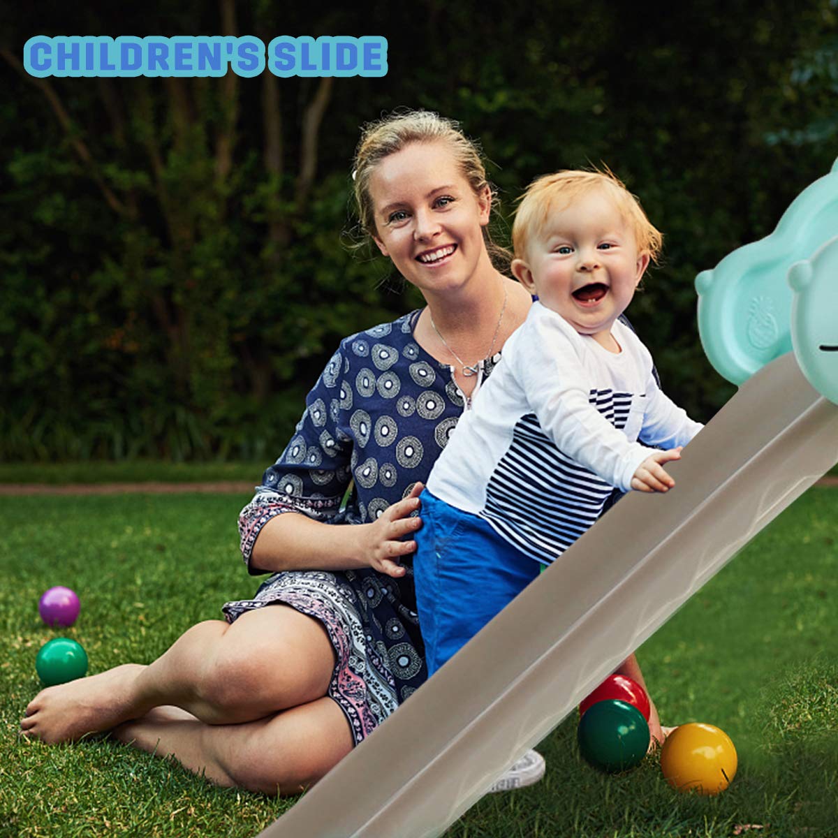 Barakara Slides for Kids, 2021 Upgraded 3 in 1 Children Slides, Indoor/Outdoor Toddler Slide with Basketball Hoop, Freestanding Foldable Large Backyard Slide, Slide Set for Toddlers