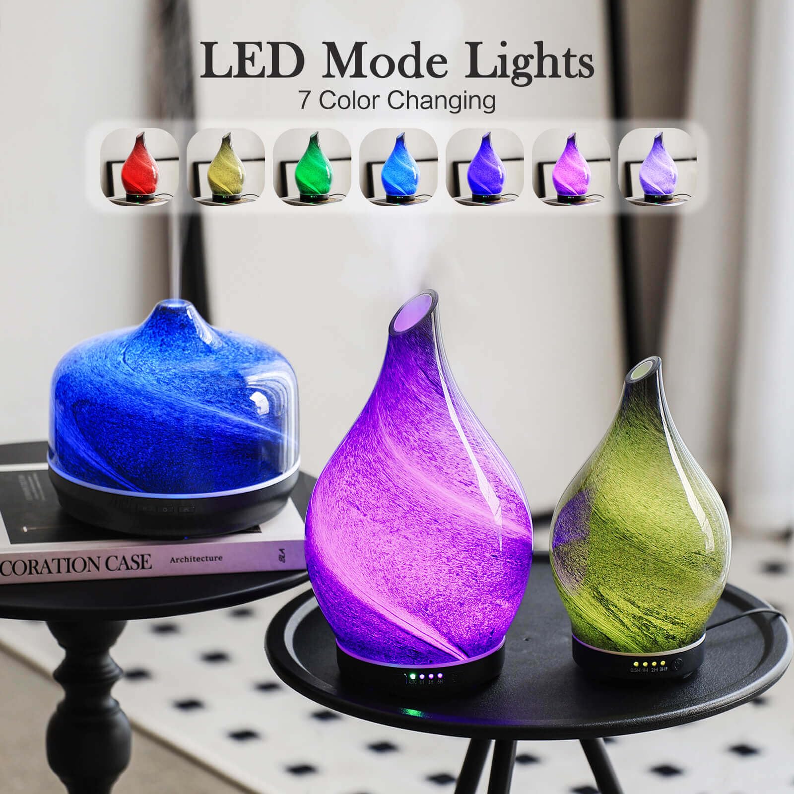 Running Man Diffuser Snapklik.com : Porseme 280ml Essential Oil Diffuser Glass Color ...