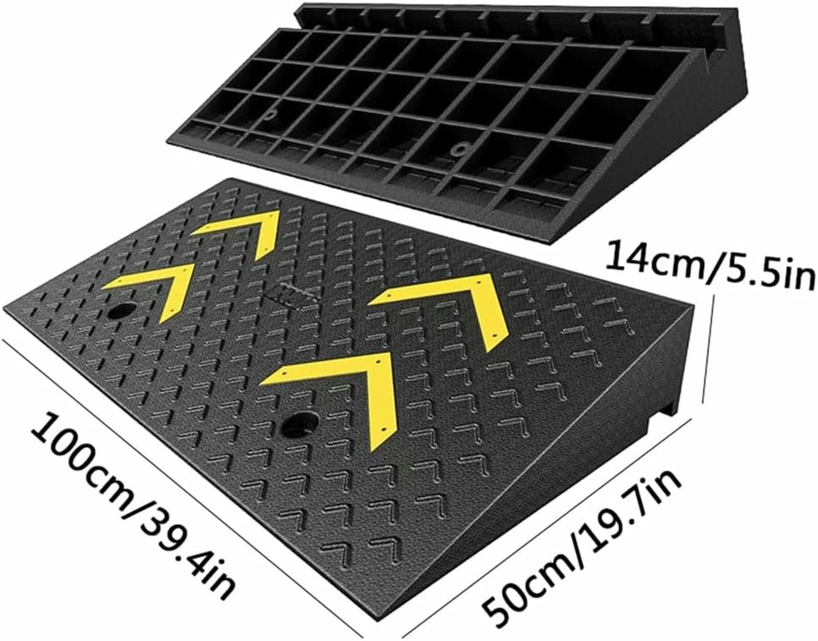 Rampa del Borde De Goma, 5.5 "Rampa del Umbral De Carga Pesada, Rampas De Pendiente del Coche para Silla De Ruedas, Camión, Motocicleta, Muelle De Carga
