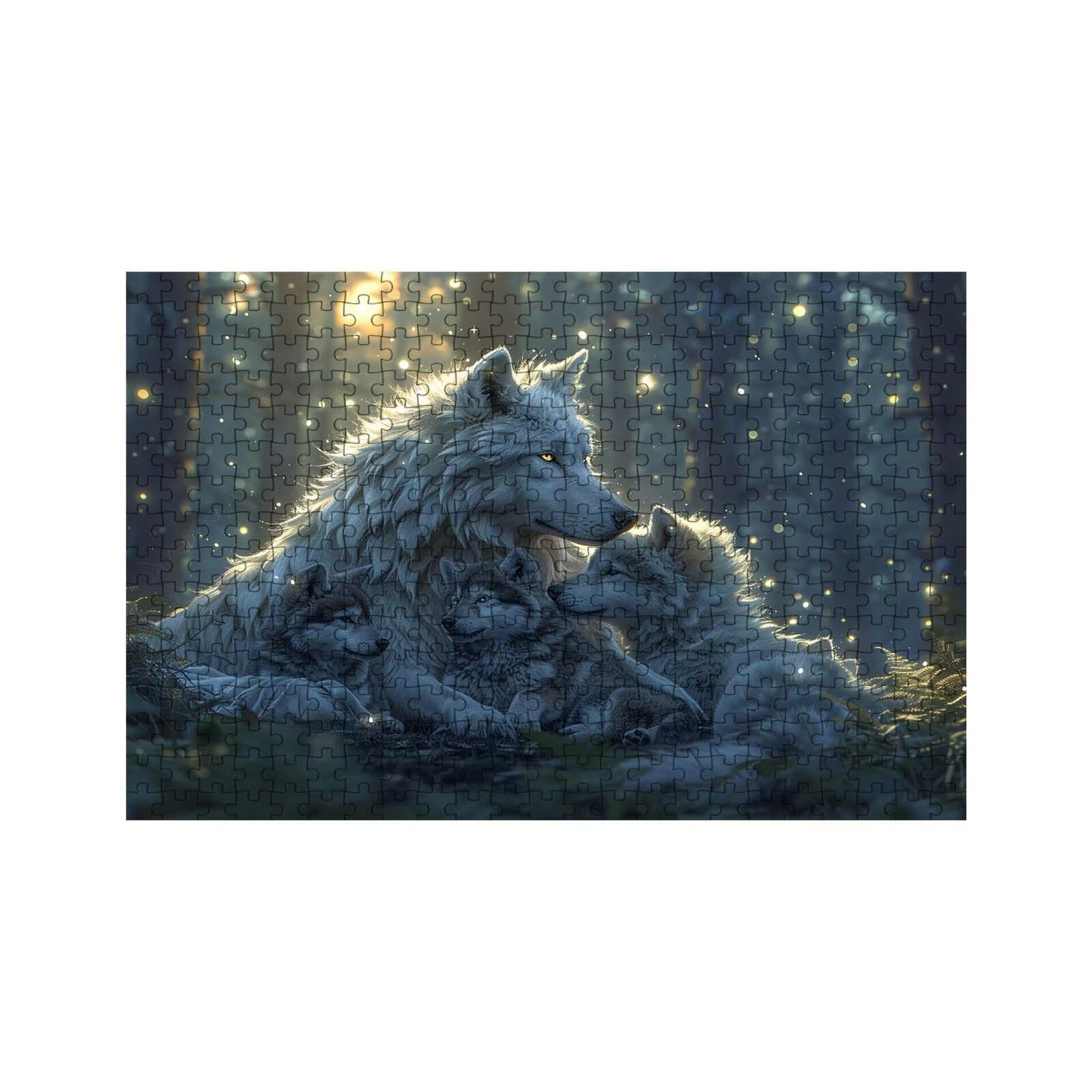 Puzzle 2000 sztuk wilk puzzle 2000 sztuk drzewo dla dorosłych, drewniane puzzle dla dorosłych z kolorowym papierowym pudełkiem, klasyczne puzzle 70 x 100 cm, aby złagodzić stres dekoracja ścienna