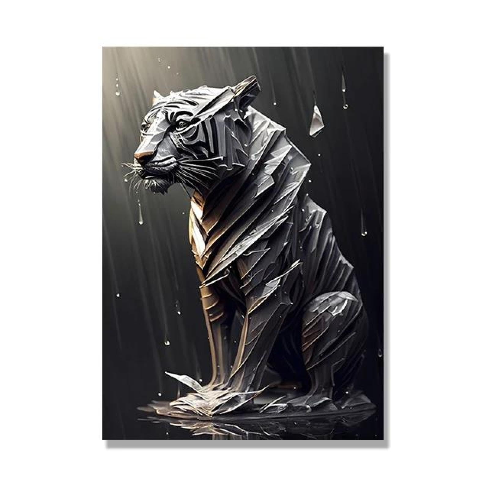 Yocheng Animal Origami Art Posters Abstract Canvas Painting Wall Print Picture Living Room Home Decor 30x40cm No Frame