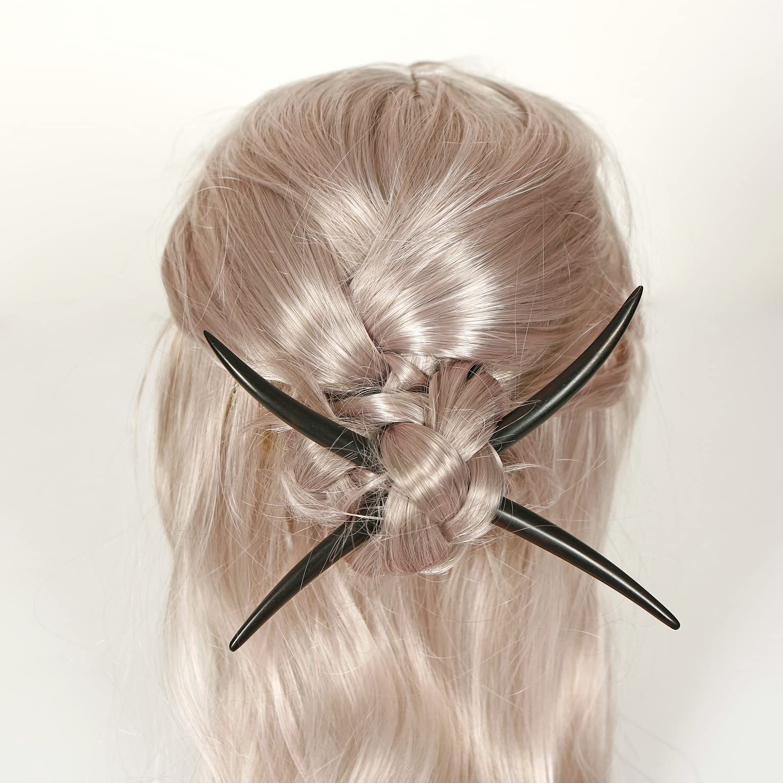 Sandalwood Hair Sticks Set of 4 Eco-Friendly Elegant Long Hair Accessories Amazon.com : REAL SIC Natural Sandalwood Hair Sticks for  main image 2