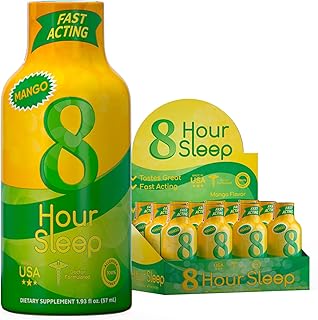 Vitamin Energy 8-Hour Sleep Shot Mango 10 Pack, Melatonin, 5-HTP, GABA, Valerian, Lavender, Sleep Aid Support, Deep Rest & Relaxation, Zero Sugar, Gluten-Free, Vegan, Kosher, 1.93 fl oz