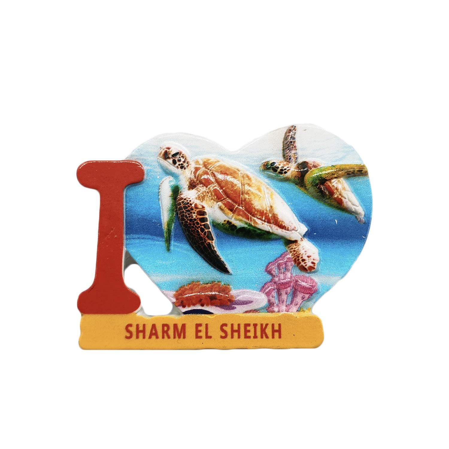 Wedarego Sharm El Sheikh Egypt 3D Turtle Refrigerator Magnet Resin Travel Souvenirs,Handmade Home & Kitchen Decoration Egypt Fridge Magnet Collection Gift