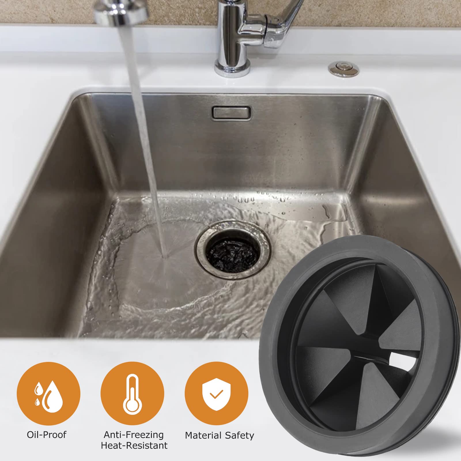 Upgraded Garbage Disposal Splash Guard, 2Pack EPDM