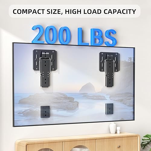 Miniatura 4 de Soporte de pared para TV ultra delgado compatible con televisores planos y de marco de 55 a 100 pulgadas, soporte de TV de perfil bajo con