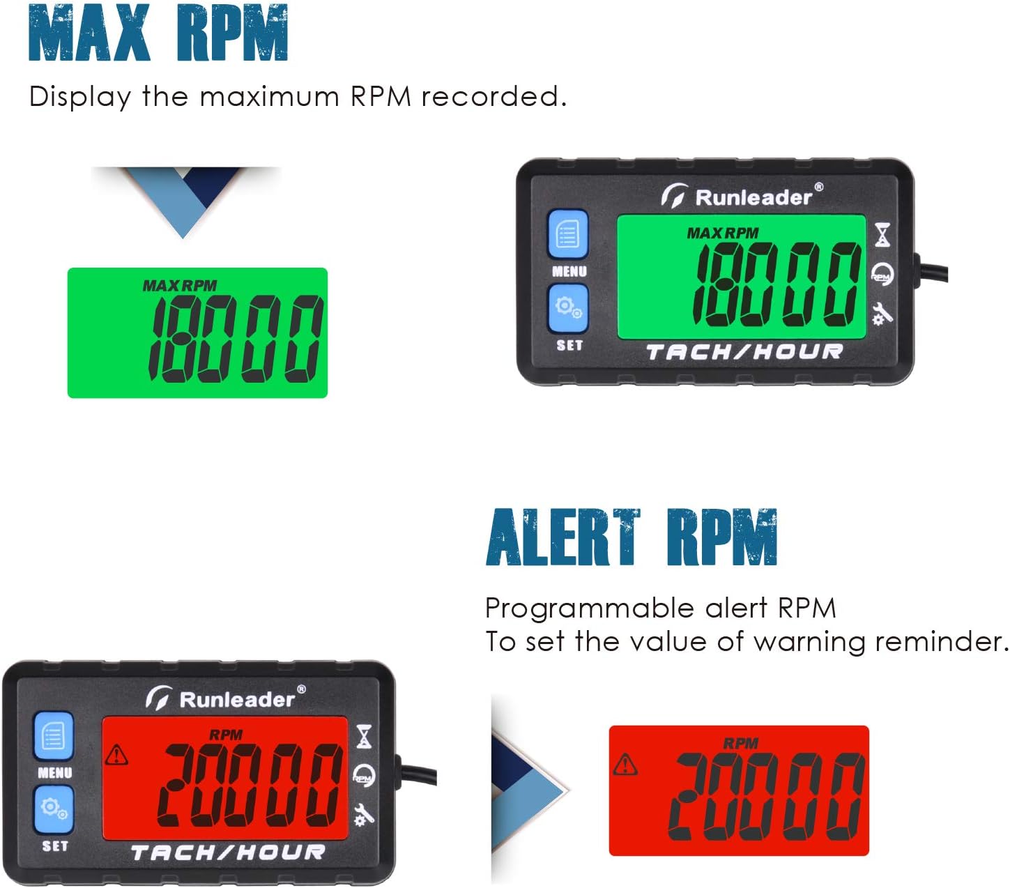 Runleader HM058A Hour Meter Tachometer User Manual