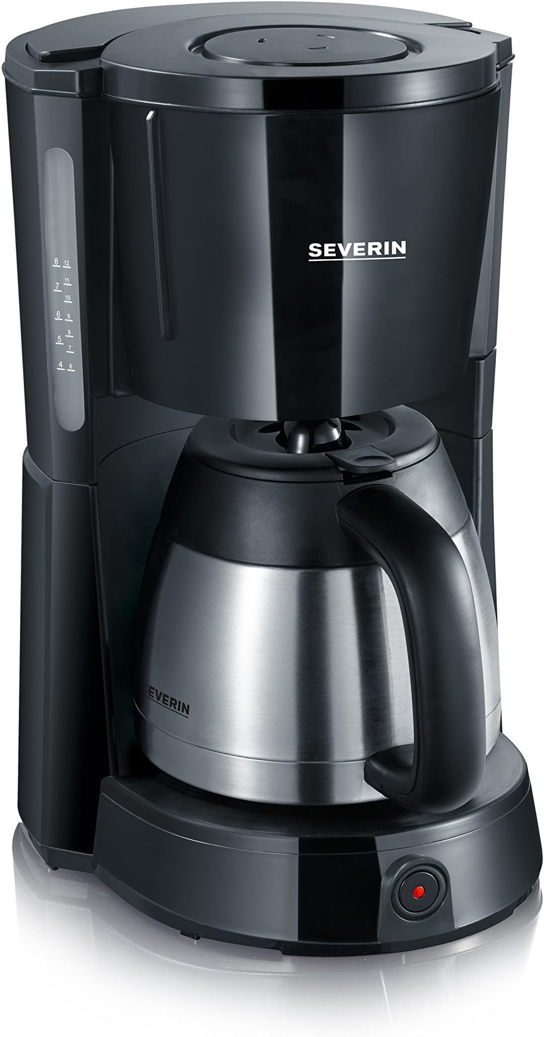 Severin KA 4131 Coffee Maker with Vacuum Jug, 1.0 Litre, 1000 W, Black/Stainless Steel