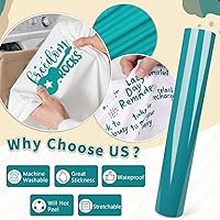 Vista 5 de WRAPXPERT Aqua - Rollo de vinilo de transferencia de calor, 12''x5ft vinilo HTV verde azulado para planchar, vinilo de prensa de calor para prendas