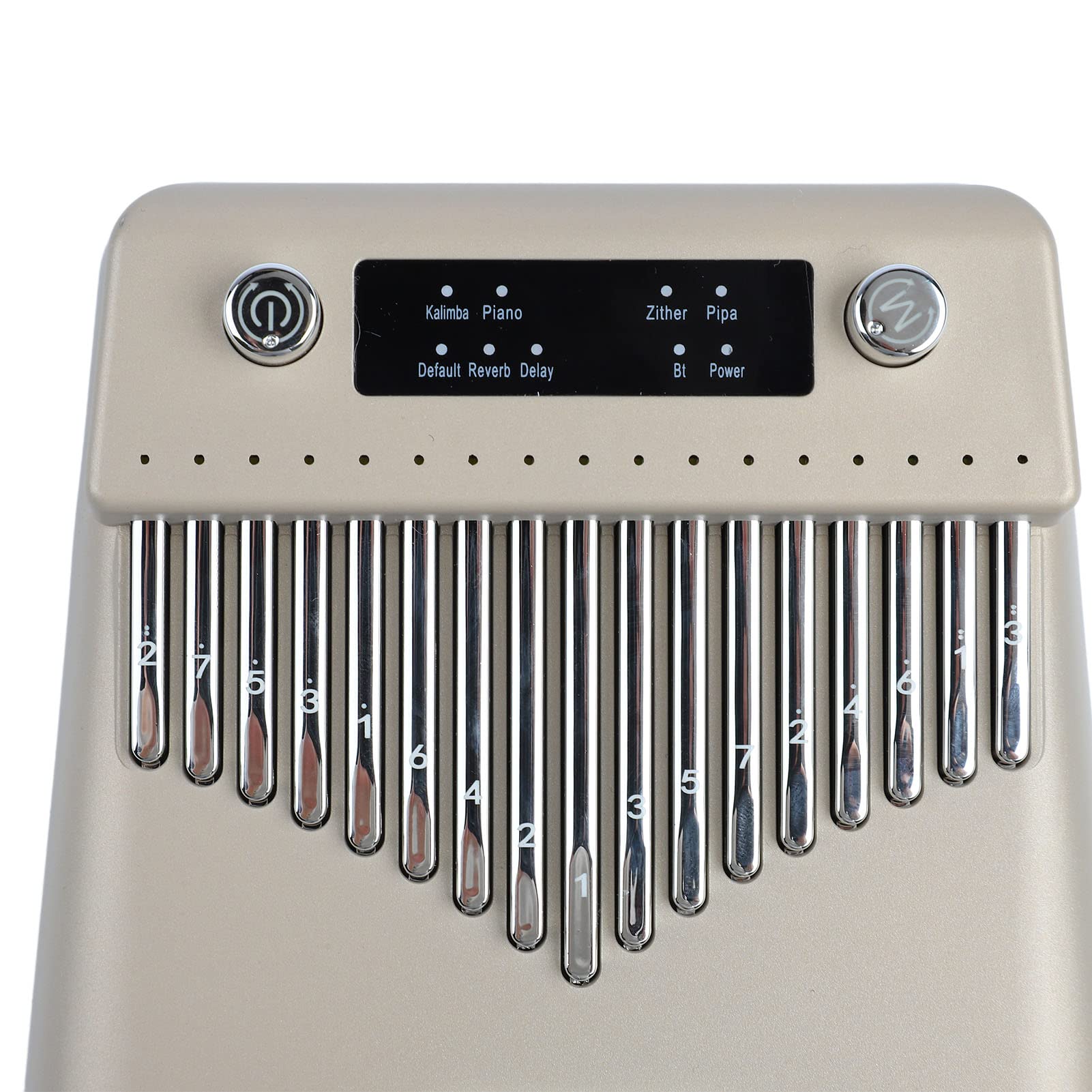 17 tasti elettronici smart kalimba pollice strumento musicale portatile con spartiti per kid per adulti principianti (Oro)
