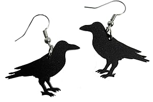 Mystical Raven Earrings for Women: Embodying the Allure of the Poetic Night