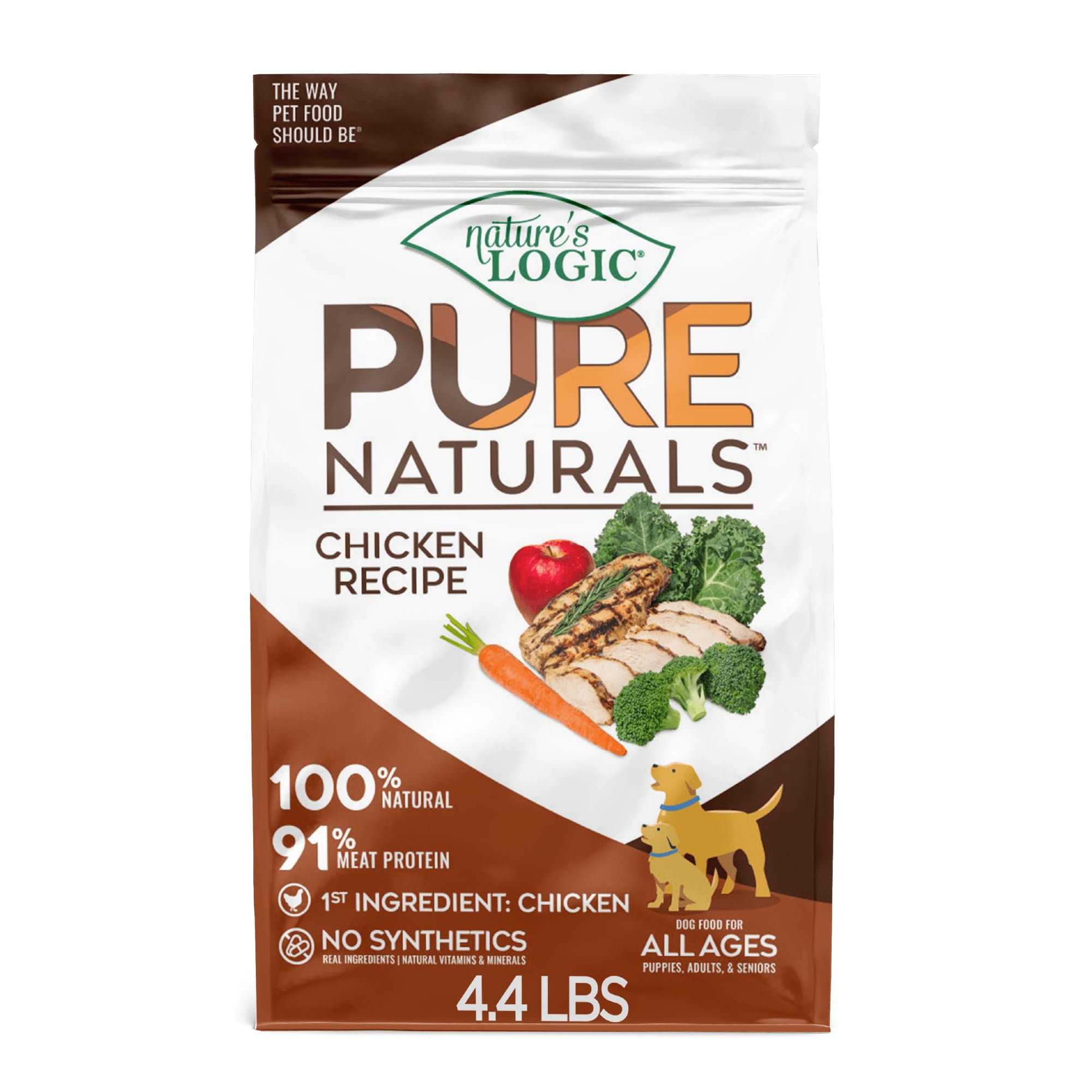 NATURE'S LOGIC Pure Naturals Synthetic-Free Dry Dog Food - Chicken, 4.4 lb