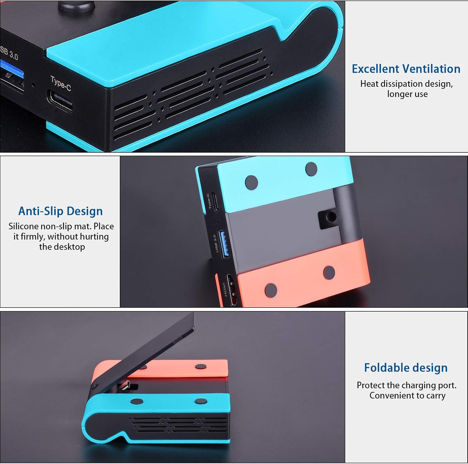 Bеѕt Dеаl 🛒 Switch Dock for Nintendo Switch, Tendak Foldable TV Dock Station Replacement for Nintendo Switch, Portable Type C Switch Docking Station Charging Stand with 4K HDMI TV Adapter and USB 3.0 Port Suреr Sаlе 🛒 Switch Dock for Nintendo Switch, Tendak Foldable TV Dock Station Replacement for Nintendo Switch, Portable Type C Switch Docking Station Charging Stand with 4K HDMI TV Adapter and USB 3.0 Port