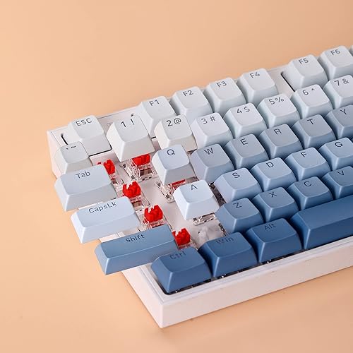 Miniatura 2 de Redragon A134 - Teclas azules degradadas de color degradado 104 teclas juego de teclas PBT estándar de doble caliente perfil OEMcereza diseño ANSI