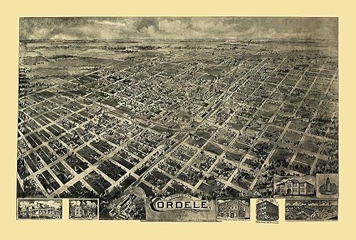 Posterazzi PDXGACO0003SMALL Cordele Georgia 1908 Fowler - Póster impreso, 24 x 18, multicolor