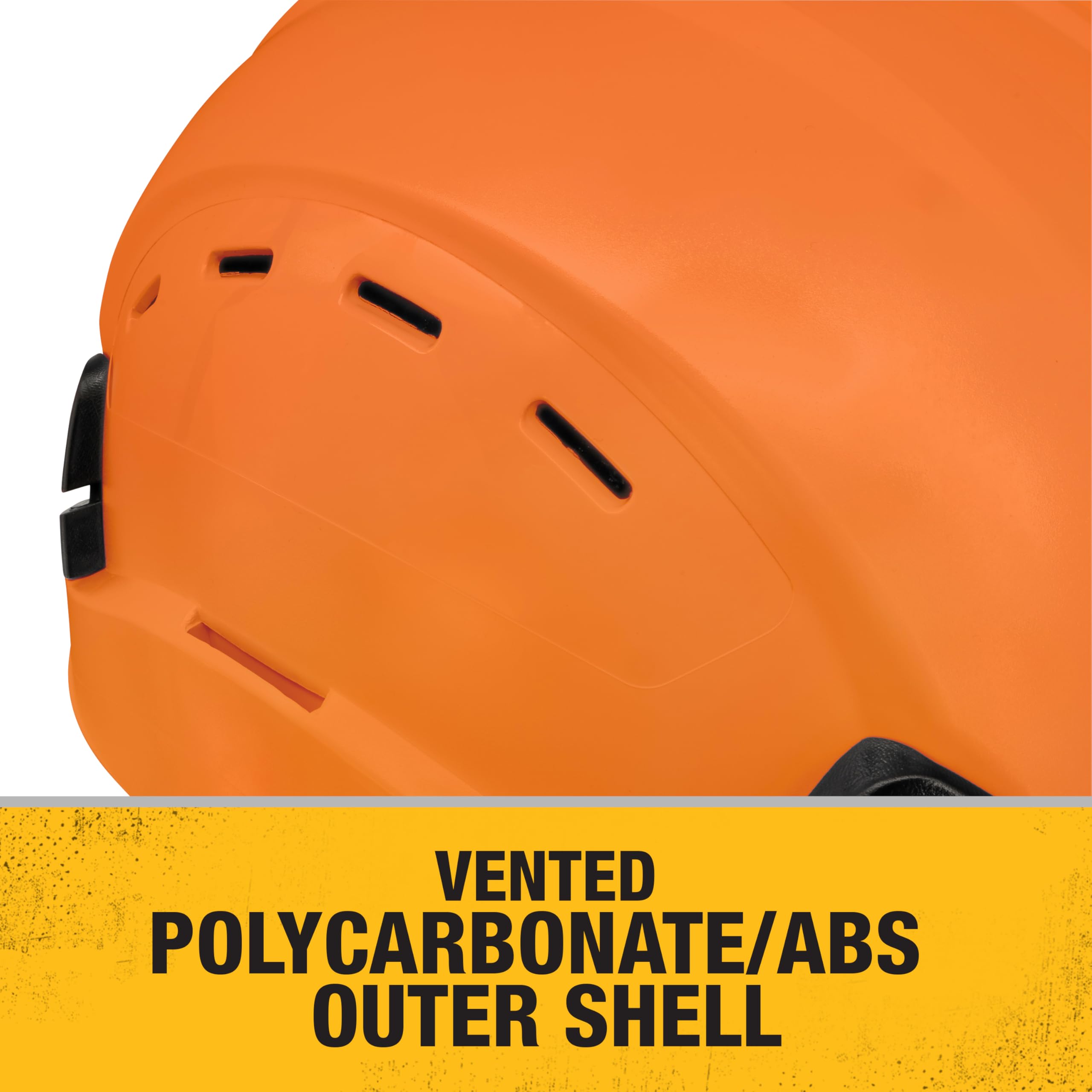 DEWALT DPG22V Casque de sécurité à cliquet ventilé Orange Type II Classe C 4 Points