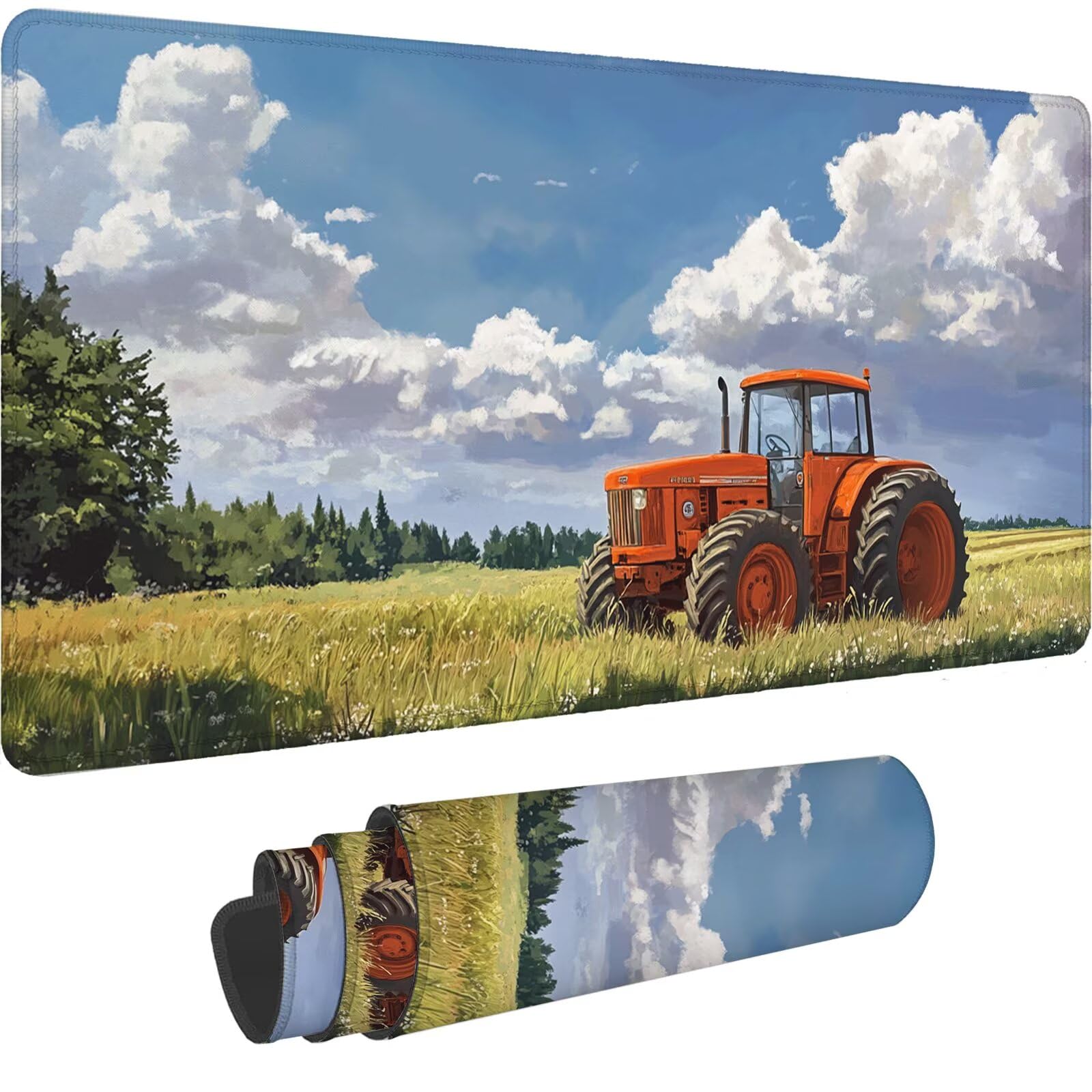 Farma Podkładka pod mysz dla graczy XXL 1200 x 600 mm Podkładka pod mysz z antypoślizgową gumową podstawą, wodoodporna antypoślizgowa podkładka pod mysz do komputera, gracza, dekoracja biurowa