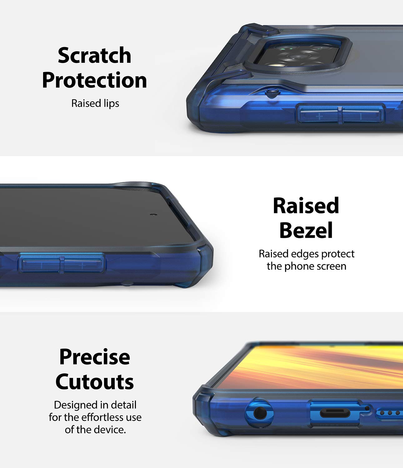 Ringke Fusion-X Compatible with Poco X3 NFC Case, Compatible with