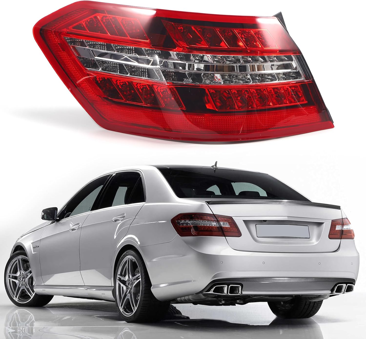 ZXMT Left Outer LED Tail Light Assembly for Mercedes‑Benz W212 (2010–2013)