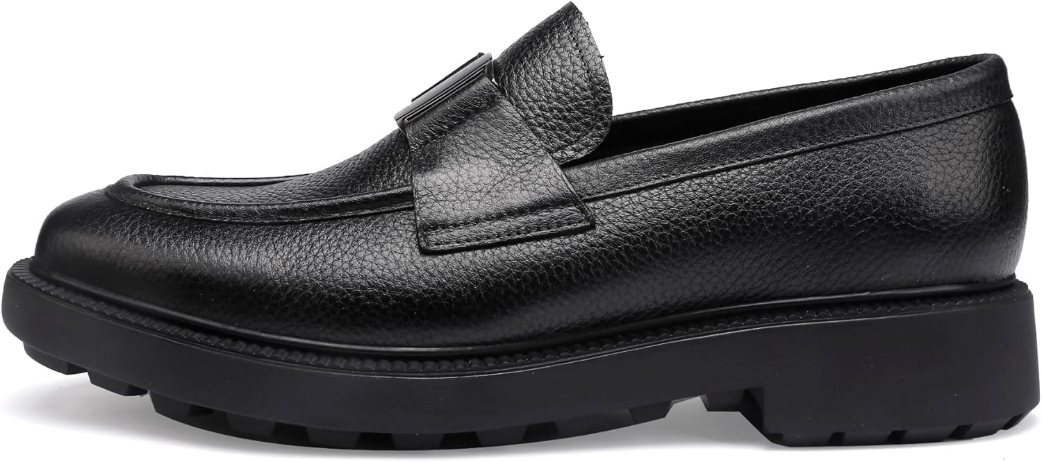 Dress Shoes for Men,Classicial Leather Loafers Slip on Formal Business Shoes Penny - Image 2