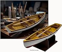 Vista 4 de Midwest Boston Whitehall Tender escala 1:14 (12 pulgadas de largo) - MID978 Kit de construcción de modelo de barco de madera cortada con láser