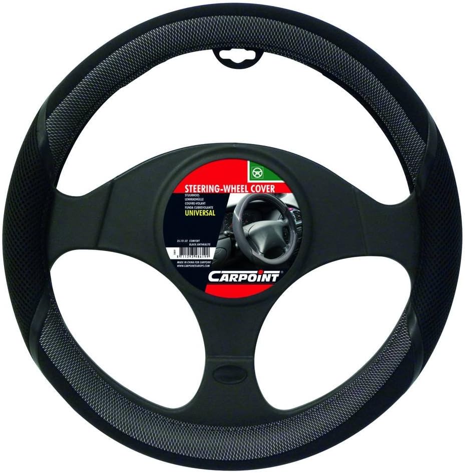 Carpoint 2510102 Comfort Steering Wheel Cover Black and Anthracite