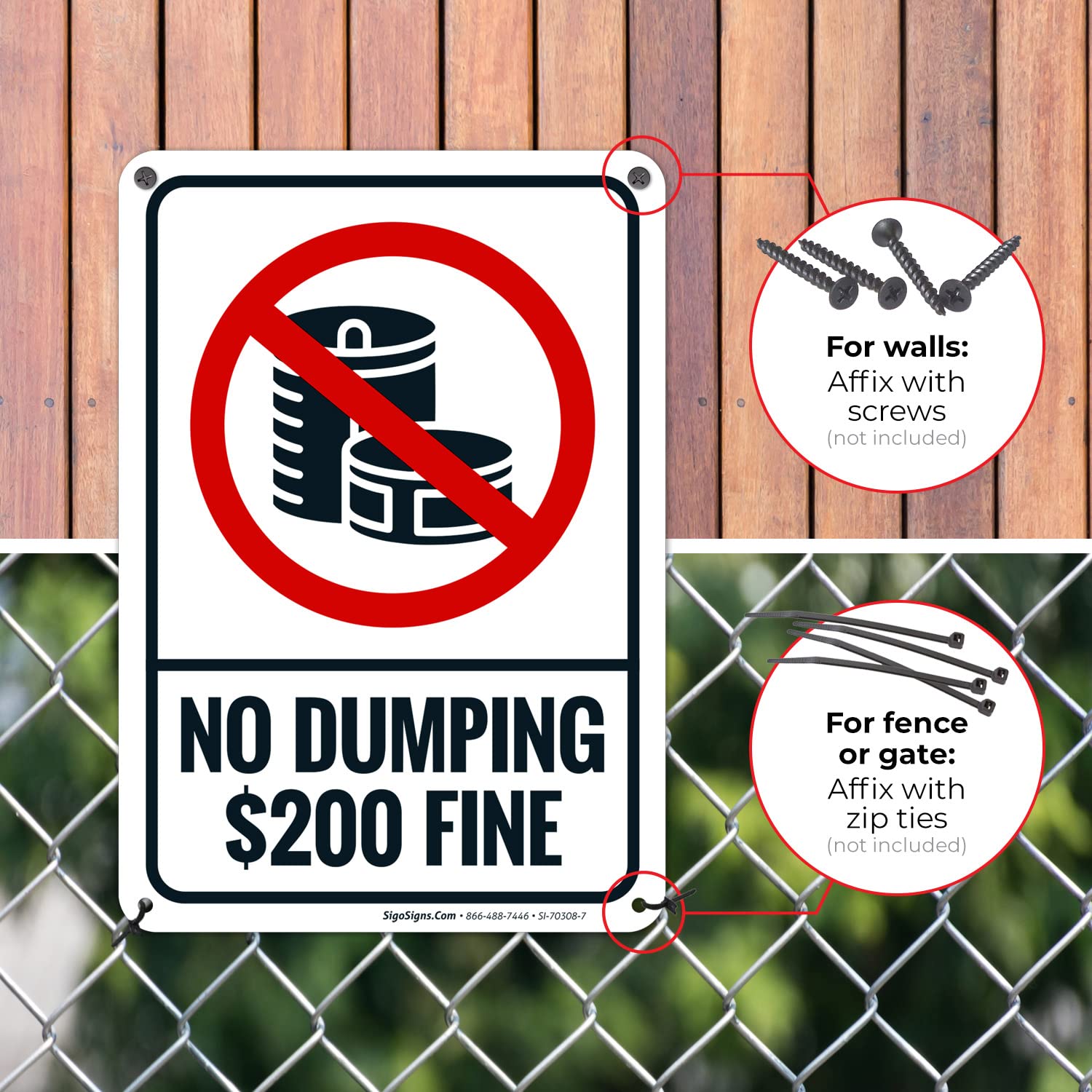 Large Private Road Residents Only Sign - 18x12 Inch Reflective Aluminum Sign, Weatherproof - View #6