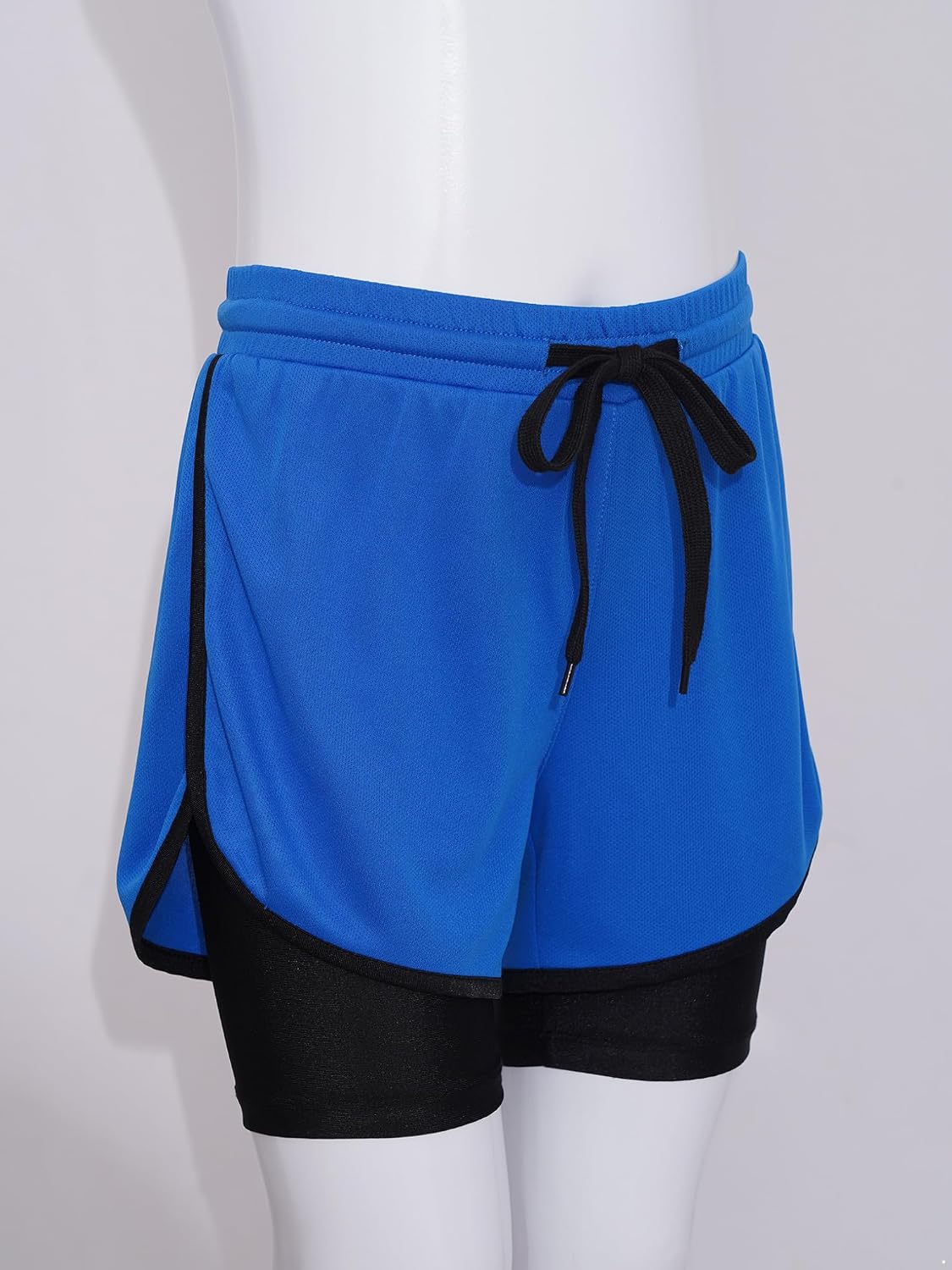 Kaerm Kids Boys 2 in 1 Quick Dry Athletic Shorts 2 in 1 Running Shorts with Compression Lining Cycling Jogging Gym Bottoms