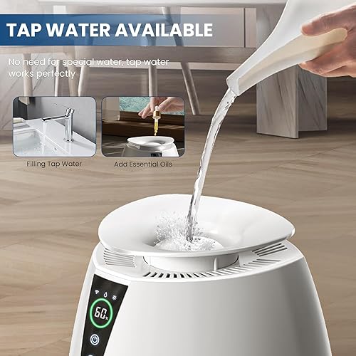 Miniatura 3 de Humidificadores para habitación grande, 5 L, humidificador sin niebla para plantas de bebé, purificadores de aire de llenado superior silencioso,
