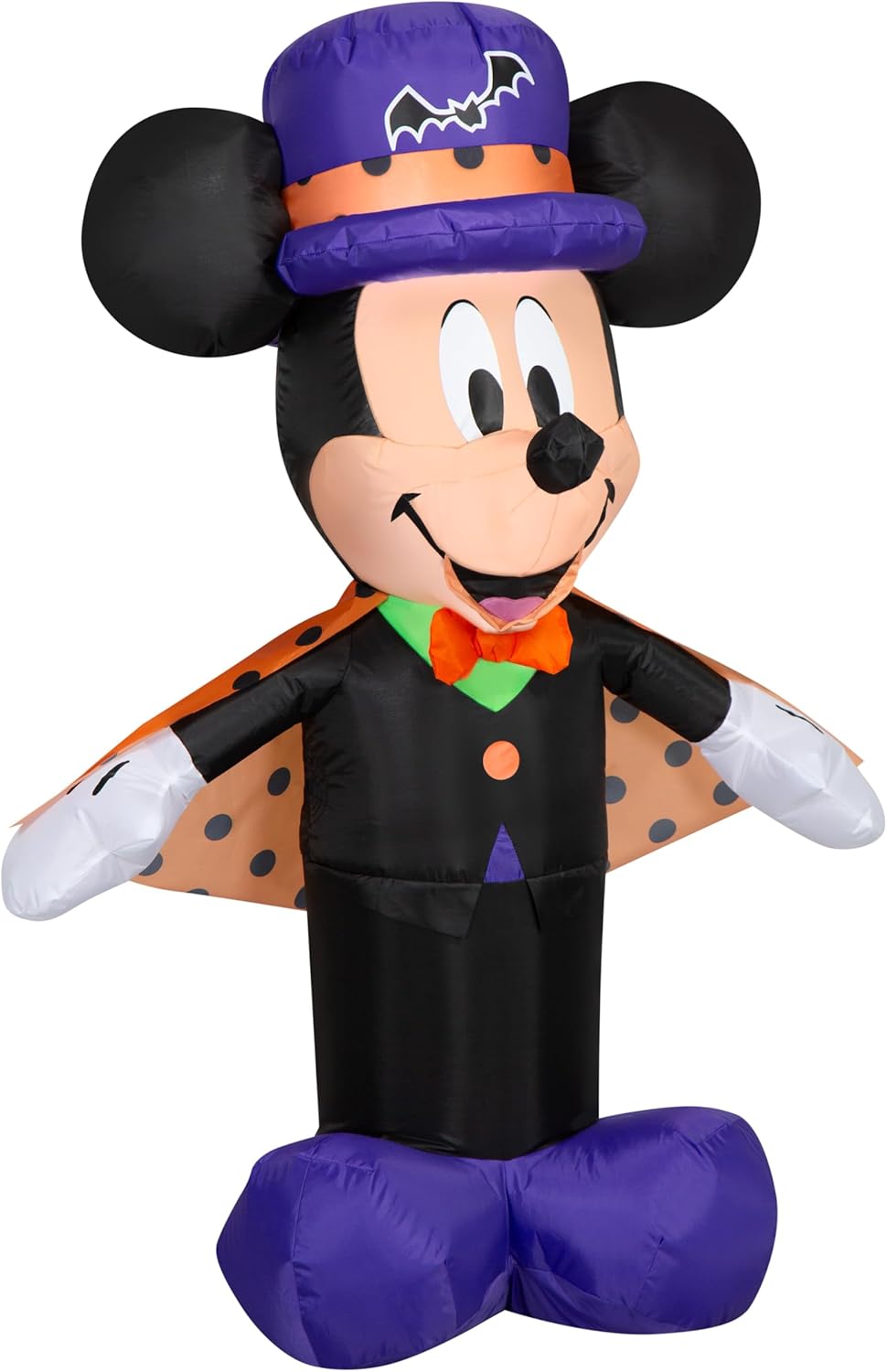 Gemmy 3.5 Ft Mickey Mouse Polka Dot Bat Costume Halloween Airblown Inflatable Disney Halloween Decor