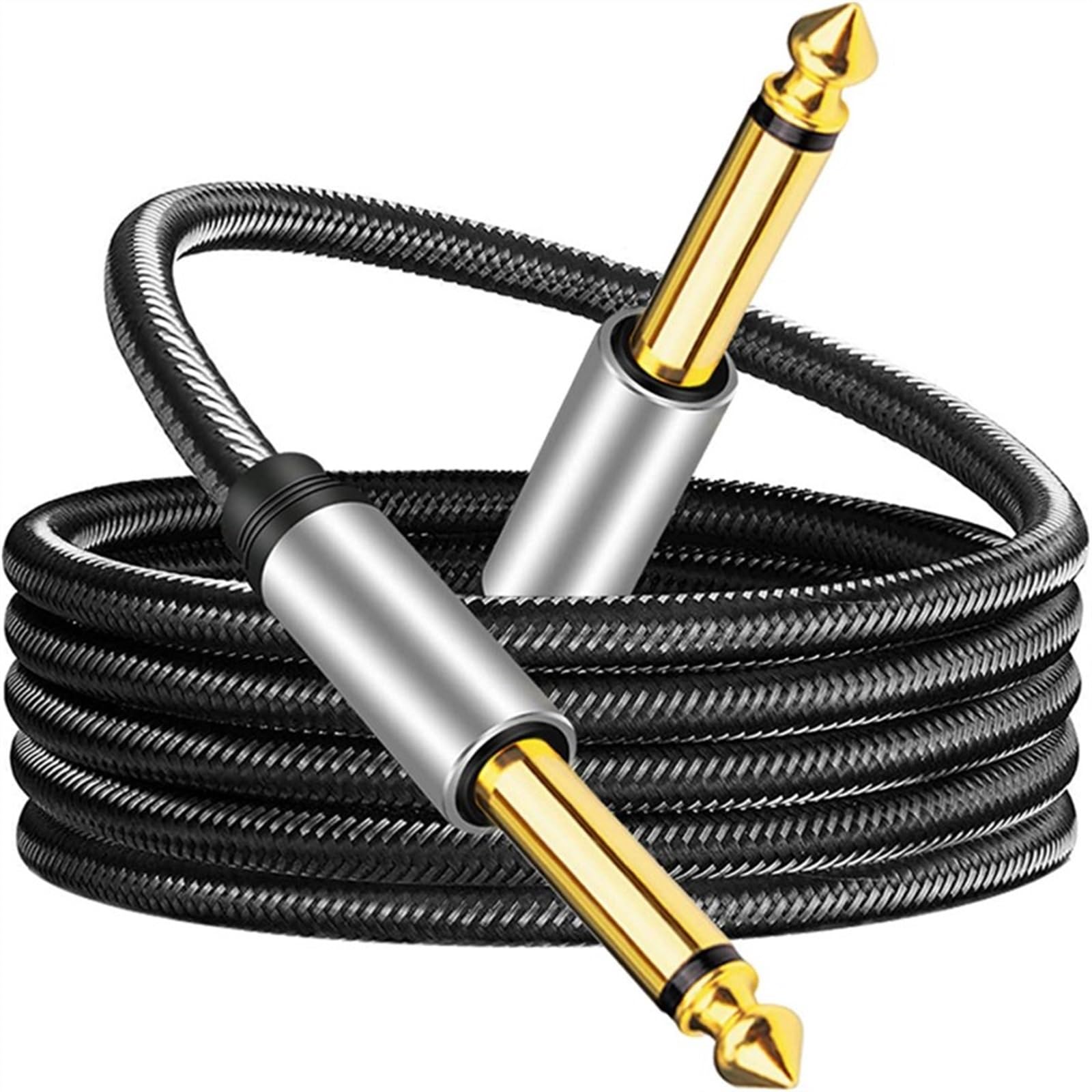 Kabel Audio Do Gitary Kabel audio instrumentu muzycznego 6,5 mm Duży dwużyłowy kabel połączeniowy męsko-męski 6,35 (Size : 8m)