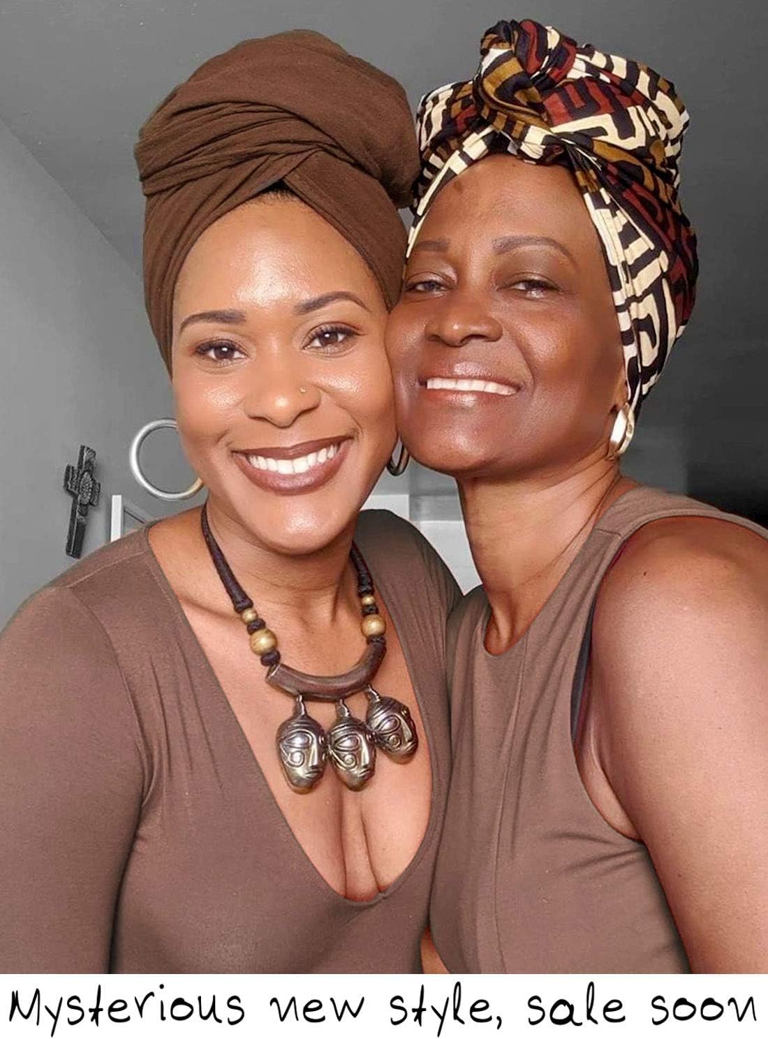 HOMELEX Head Wraps Turbans Stretch Jersey Knit Headwraps Wrap Turban Scarf Tie for Women - Image 4