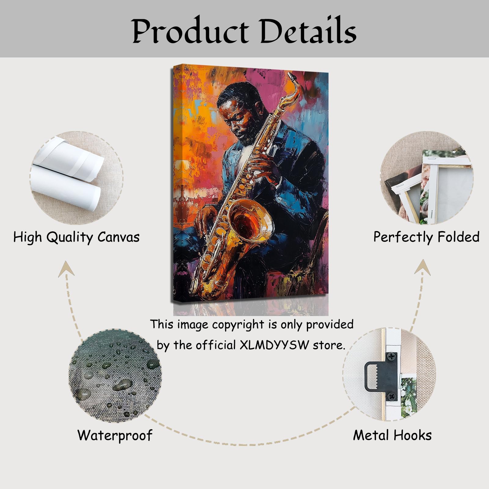 Amazon.com: XLMDYYSW Black Jazz Wall Art Abstract Black Culture