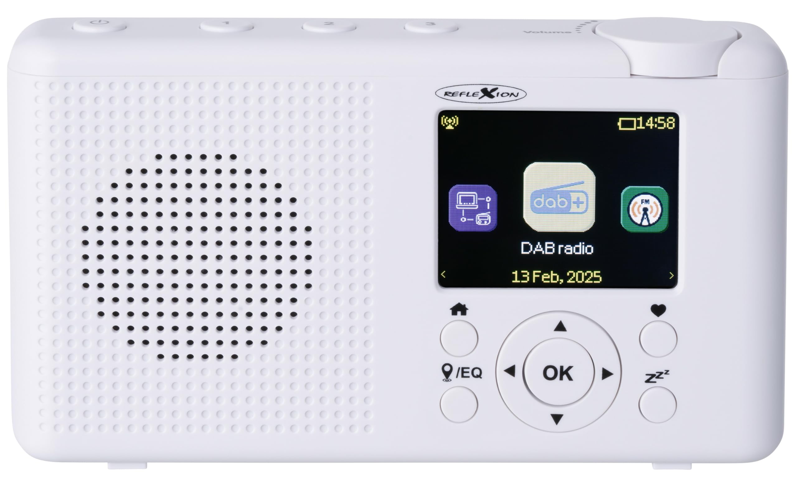 Reflexion TRA23I/WH, Radio Internet Portable avec Internet - Radio FM Dab/Dab+ (16 W) - Écran Couleur - Fonctionne sur Secteur et Piles - 99 Stations mémorisables - Noir