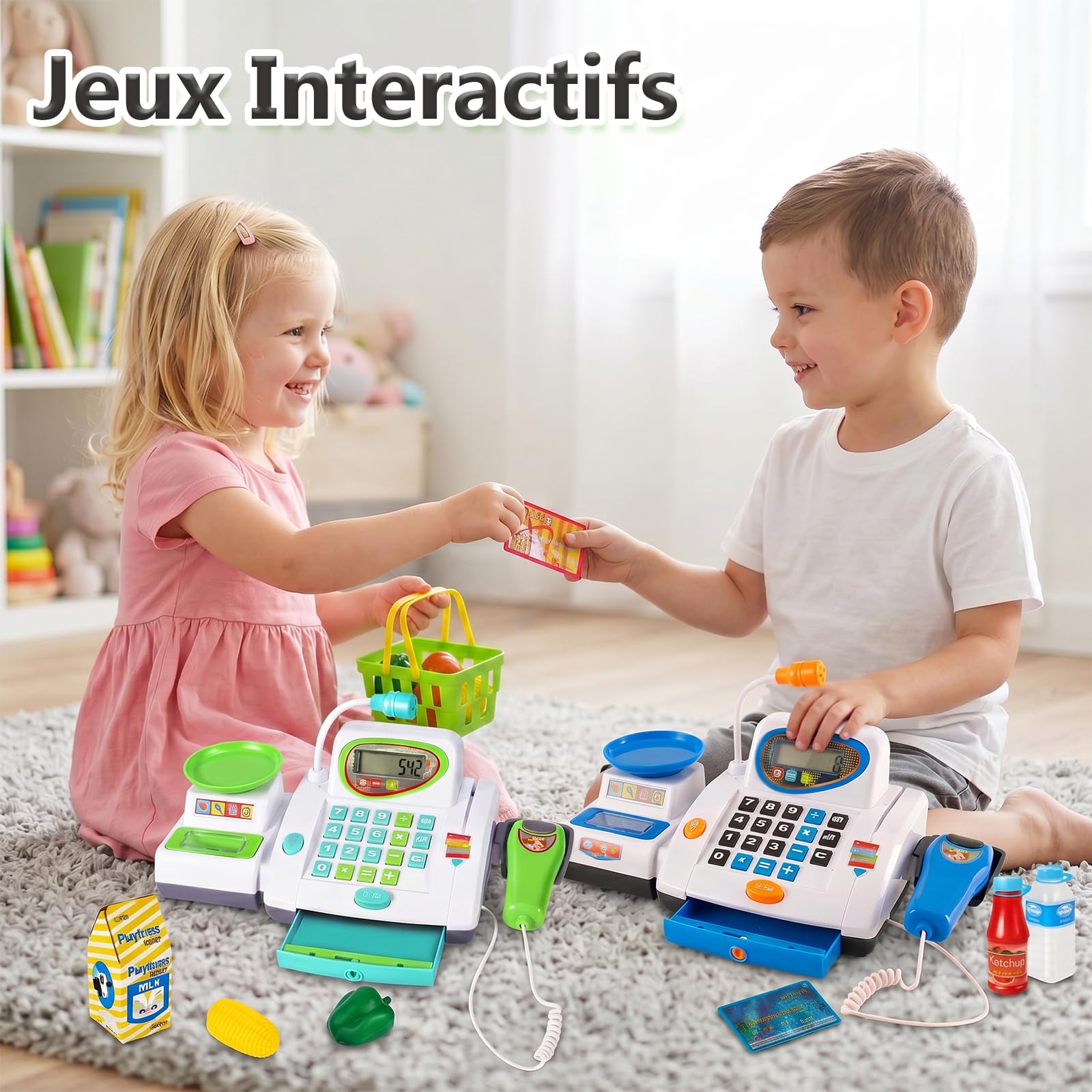 HERSITY Registratore di Cassa Giocattolo Grande Giochi Supermercato Bambini