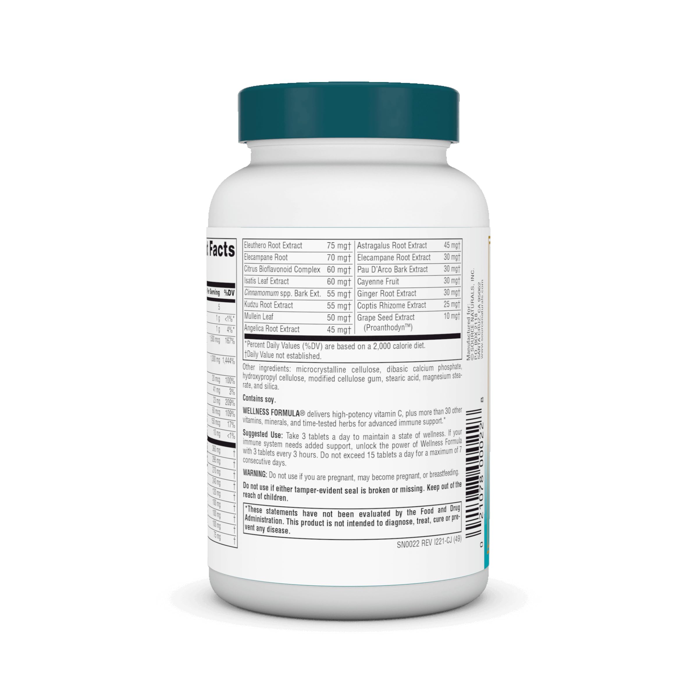 Source Naturals Wellness Formula, Advanced Immune Support - 90 Tablets — Amazon image 3