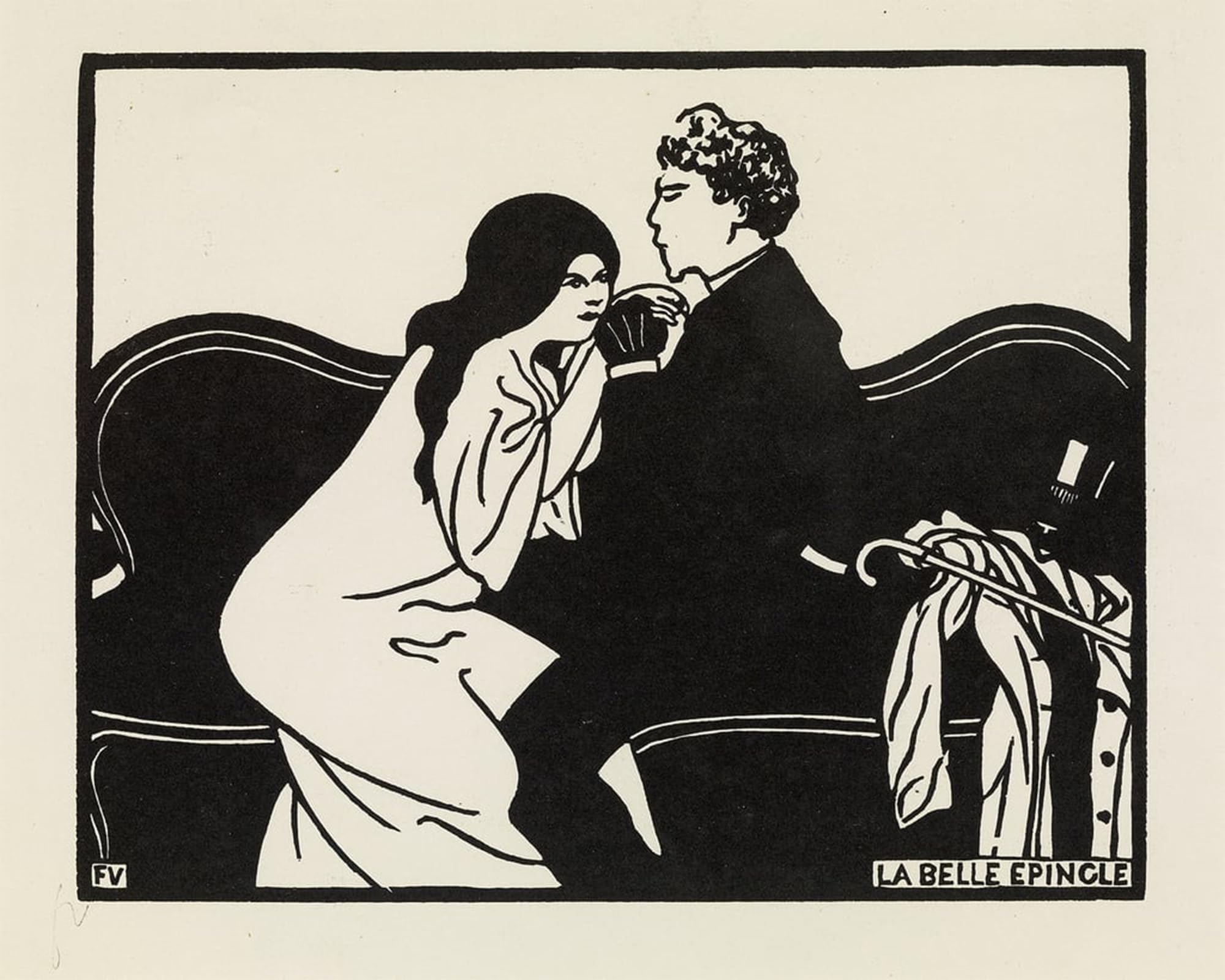 SERENDIPITP Abstract Painting Mural Print Picture Wall Decor Painting The Beautiful Hairpin by Felix Edouard Vallotton Vintage Wall Artwork for Home Decor 60x90cm