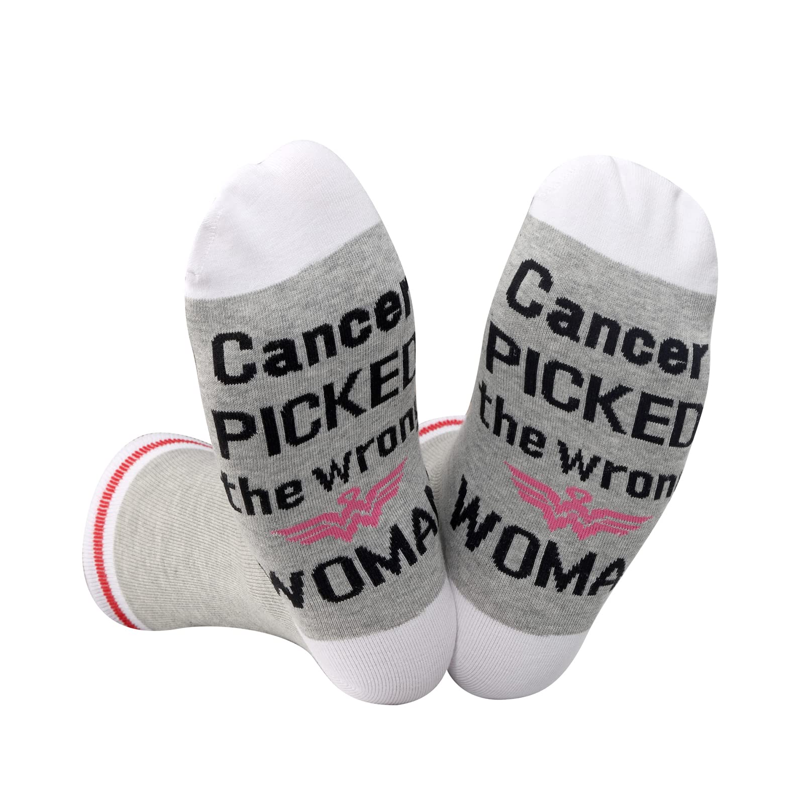 Calcetines para mujer JTOUK con cinta del cáncer de mama en tejido suave de algodón 8