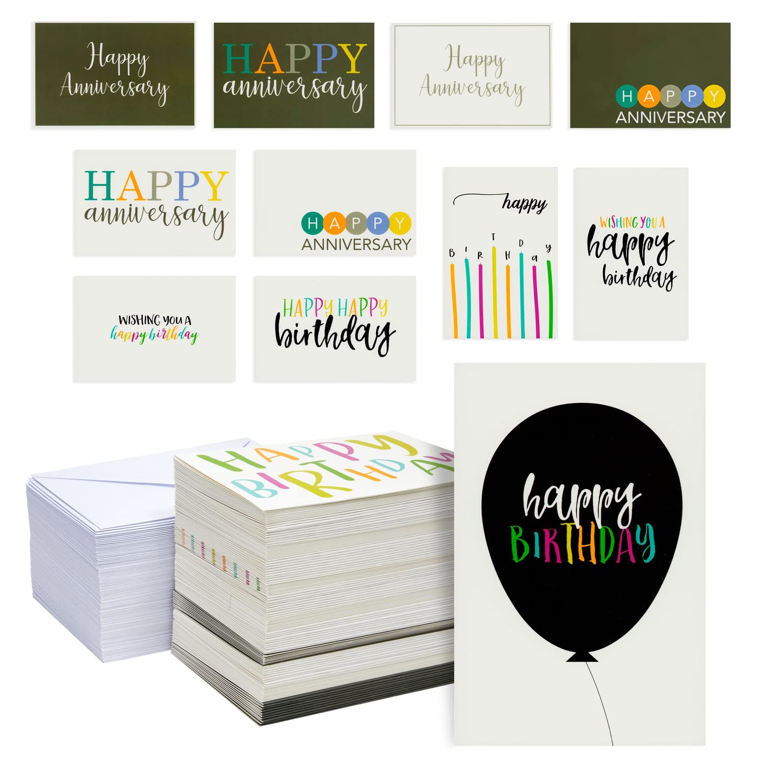 Buy Best Paper Greetings 120 Pack Happy Birthday and Anniversary Cards
