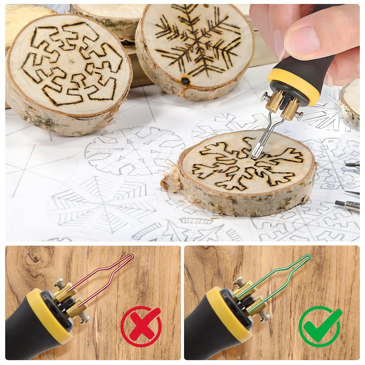 Luriseminger Pyrographie Maschine, Holzverbrennungs Kit mit 30 Pyrography  Drahtspitzen, 100-800 Einstellbare Temperaturregelung Brandmalerei  Ltkolben Set fr Holz Bambus, 60W : Amazon.de: Baumarkt