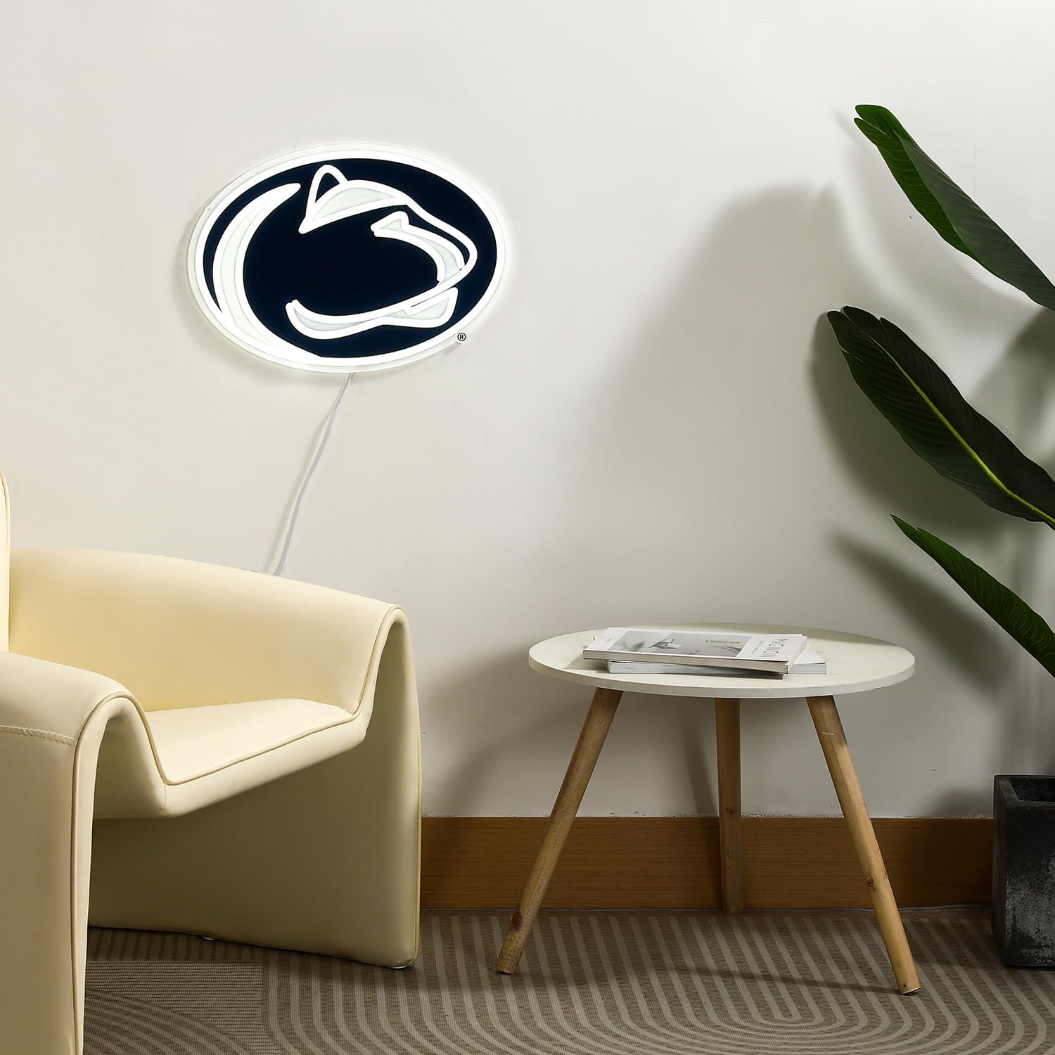 Saturday Neon Officially Licensed NCAA Penn State Nittany Lions LED Neon Light Up Sign, 15" - Perfect for Fans and Alumni