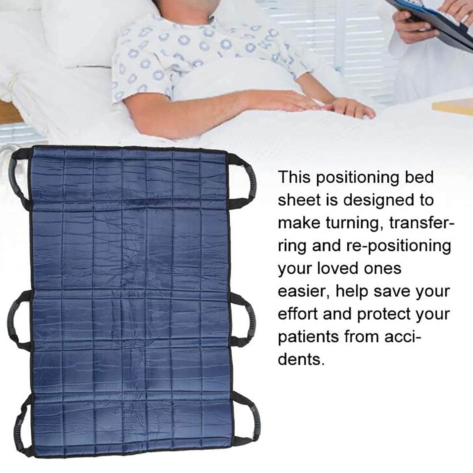 Eslinga para elevación de Pacientes, sábana con 6 Asas para Girar/transferir/reposicionar al Paciente