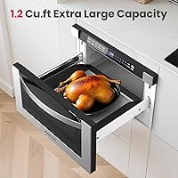 Vista 6 de GASLAND Cajón de microondas de 1.2 pies cúbicos de 24 pulgadas, microondas de cajón integrado de 1000W, microondas debajo del mostrador, microondas