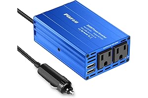 PiSFAU 300W Power Inverter, AC Car Adapter Converter to Plug in Outlet